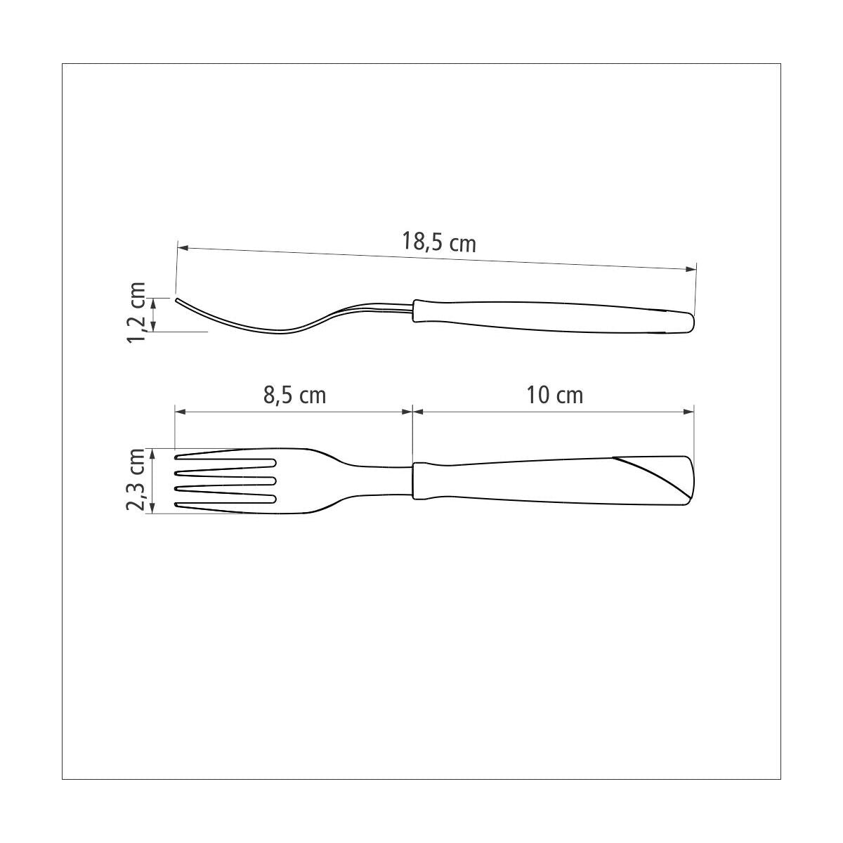 Tramontina new kolor stainless steel table fork 12pcs